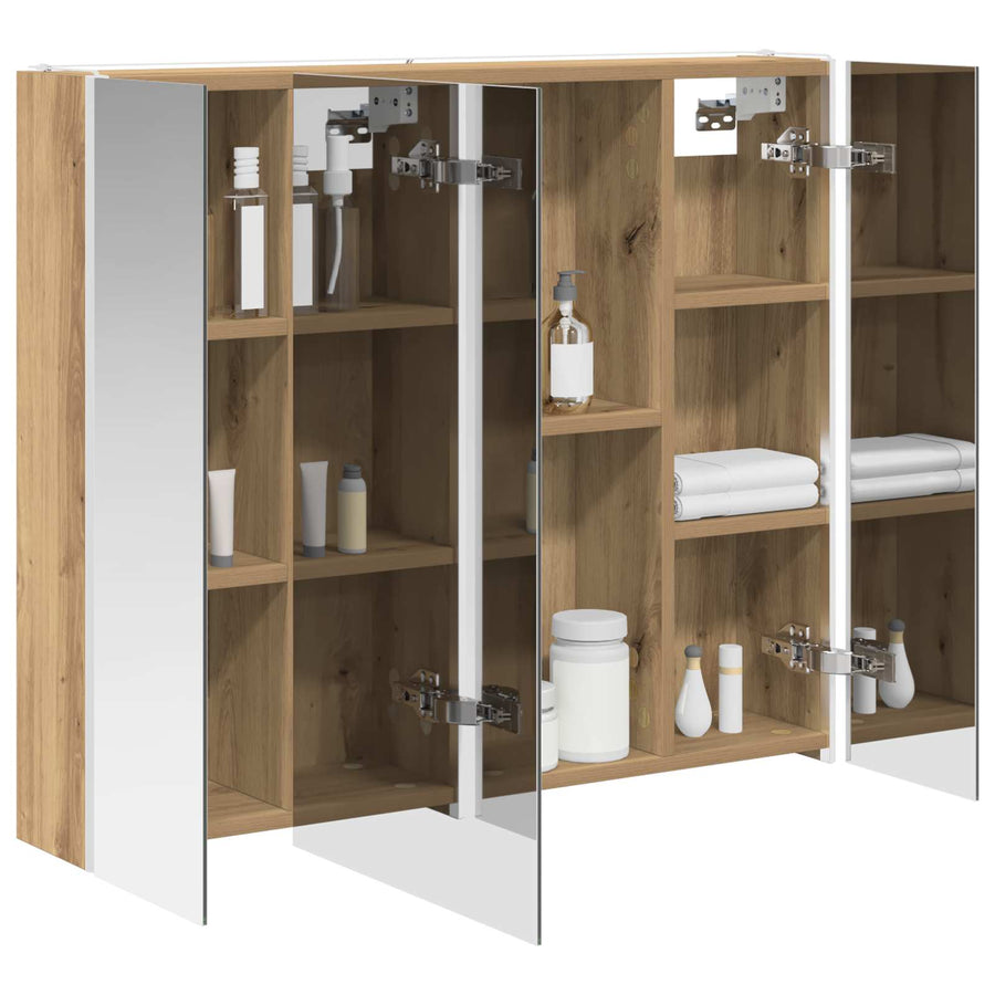 Badkamer spiegelkast Ambachtelijk eiken 83,5 x 15,5 x 70 cm