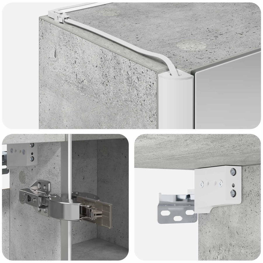 Badkamer spiegelkast Beton Grijs 103,5 x 15,5 x 70 cm