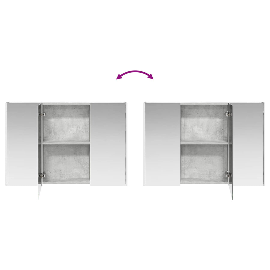 Badkamer spiegelkast Beton Grijs 103,5 x 15,5 x 70 cm