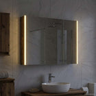 Badkamer spiegelkast 103,5x15,5x70 cm gerookt eiken