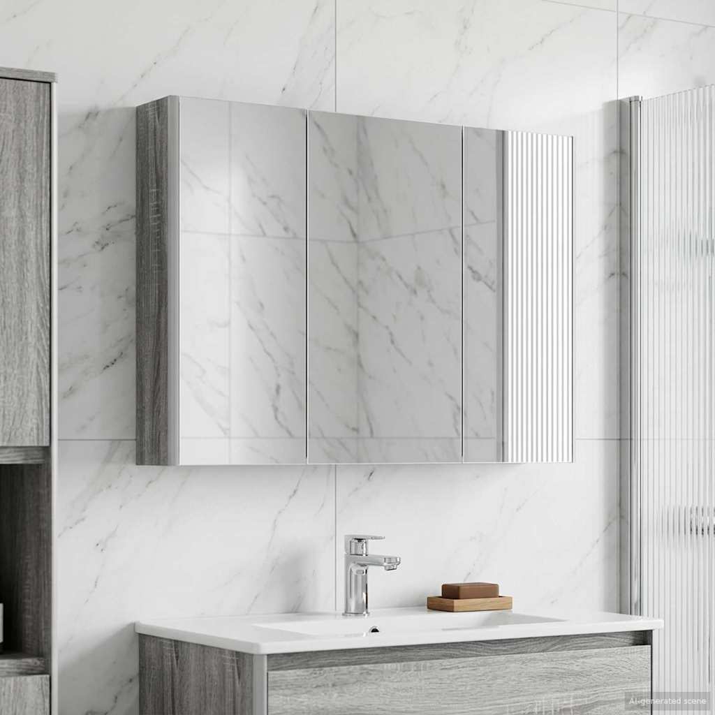 Badkamer spiegelkast Grijs Sonoma 103,5 x 15,5 x 70 cm