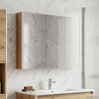 Badkamer spiegelkast 103,5x15,5x70 cm ambachtelijk eiken
