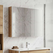 Badkamer spiegelkast 103,5x15,5x70 cm ambachtelijk eiken