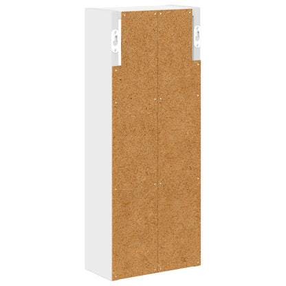 Badkamer wandkast Wit 20 x 10 x 50 cm Geconstrueerd hout