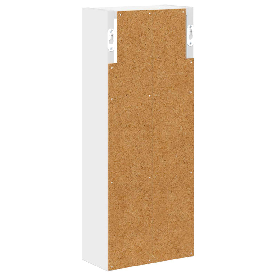 Badkamer wandkast Wit 20 x 10 x 50 cm Geconstrueerd hout