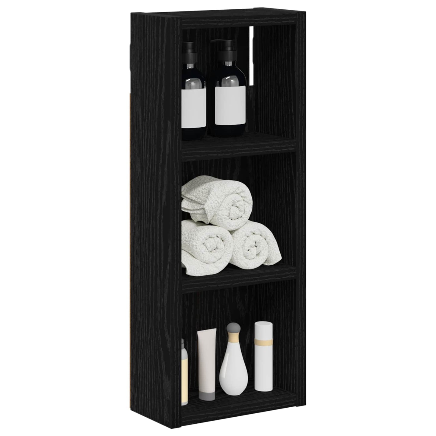 Badkamer wandkast Zwarte Eik 20 x 10 x 50 cm Geconstrueerd hout