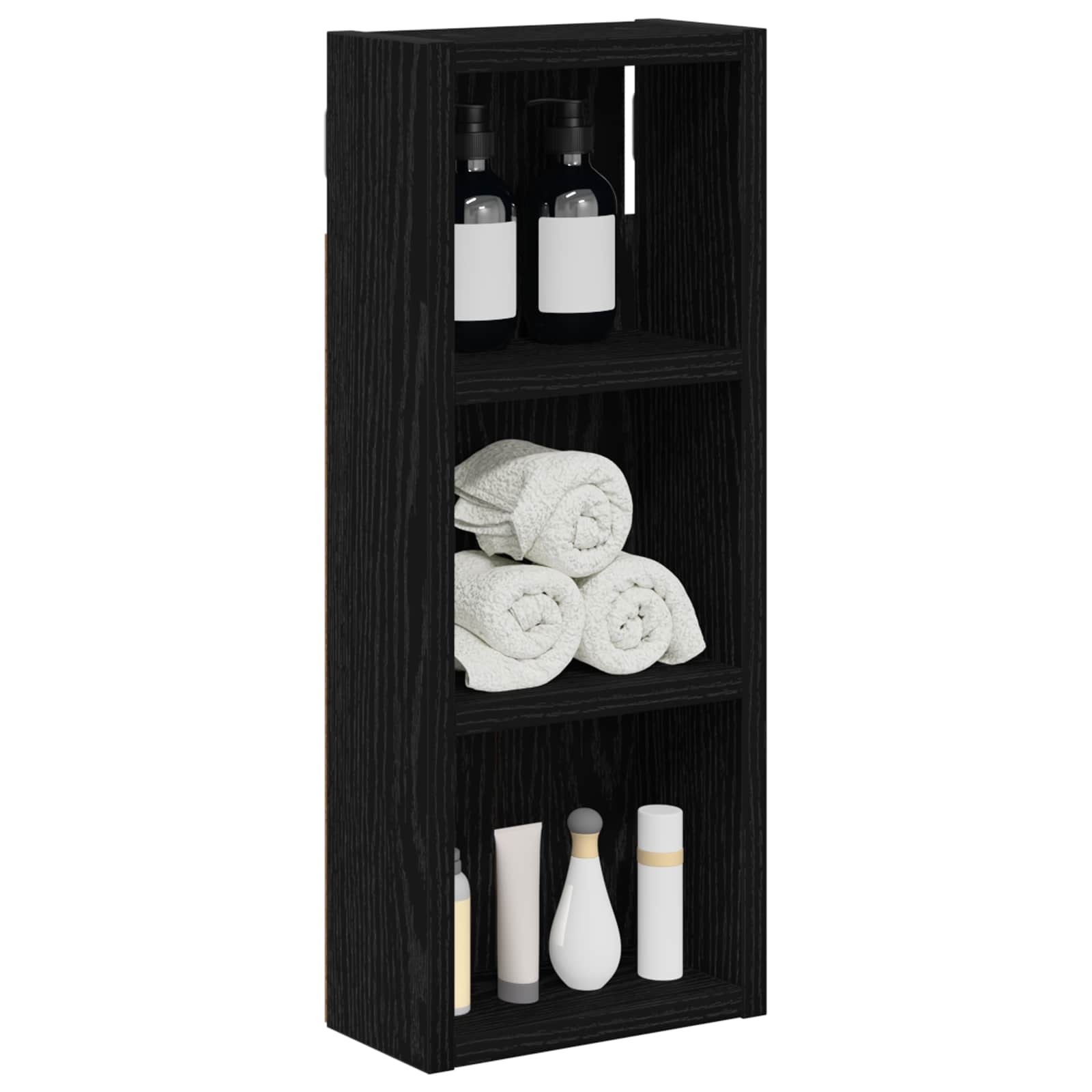 Badkamer wandkast Zwarte Eik 20 x 10 x 50 cm Geconstrueerd hout