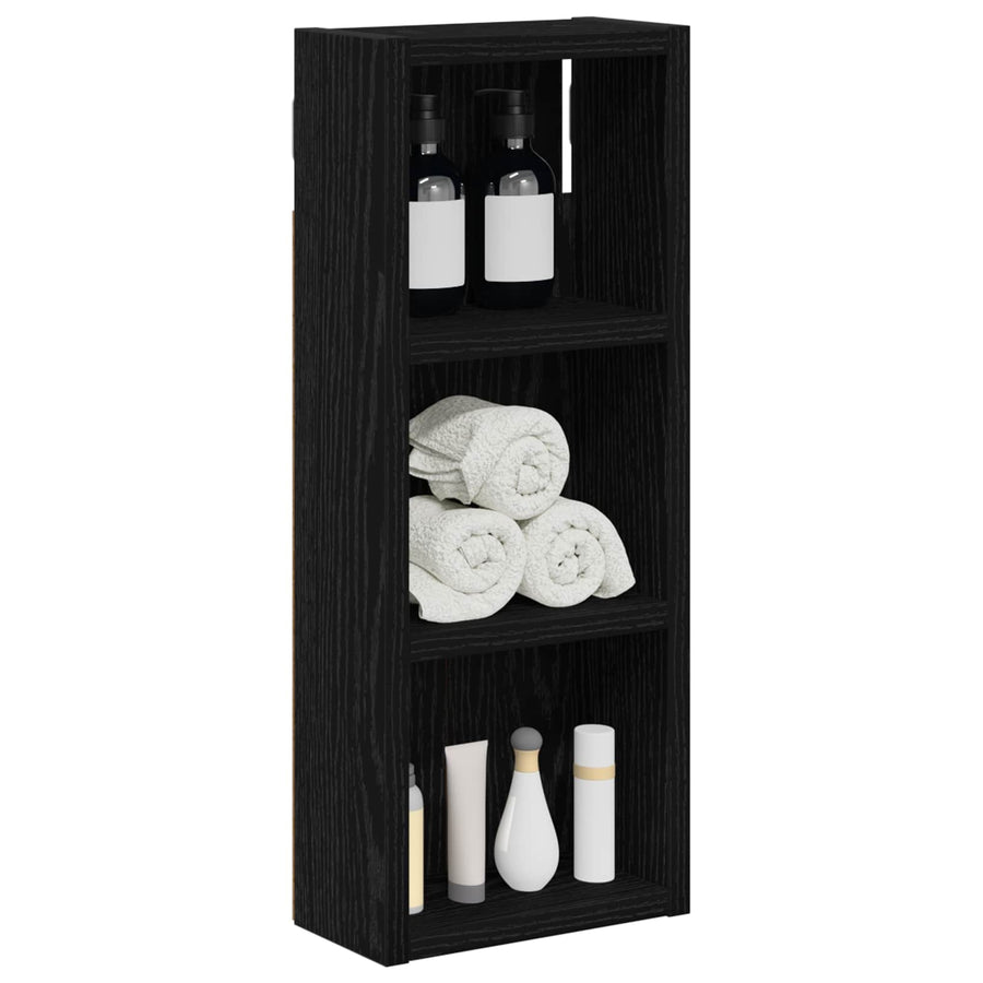 Badkamer wandkast Zwarte Eik 20 x 10 x 50 cm Geconstrueerd hout