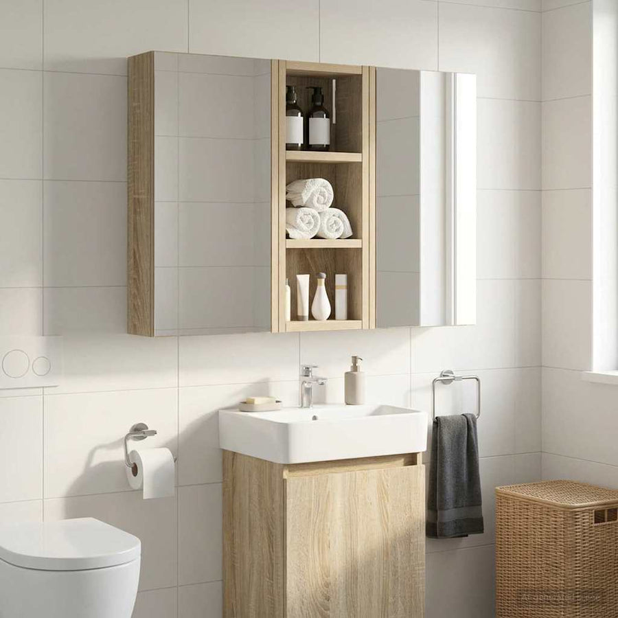 Badkamer wandkast met plank Sonoma Eiken 20 x 10 x 50 cm