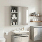 Badkamerkast 20x10x50 cm beton grijs