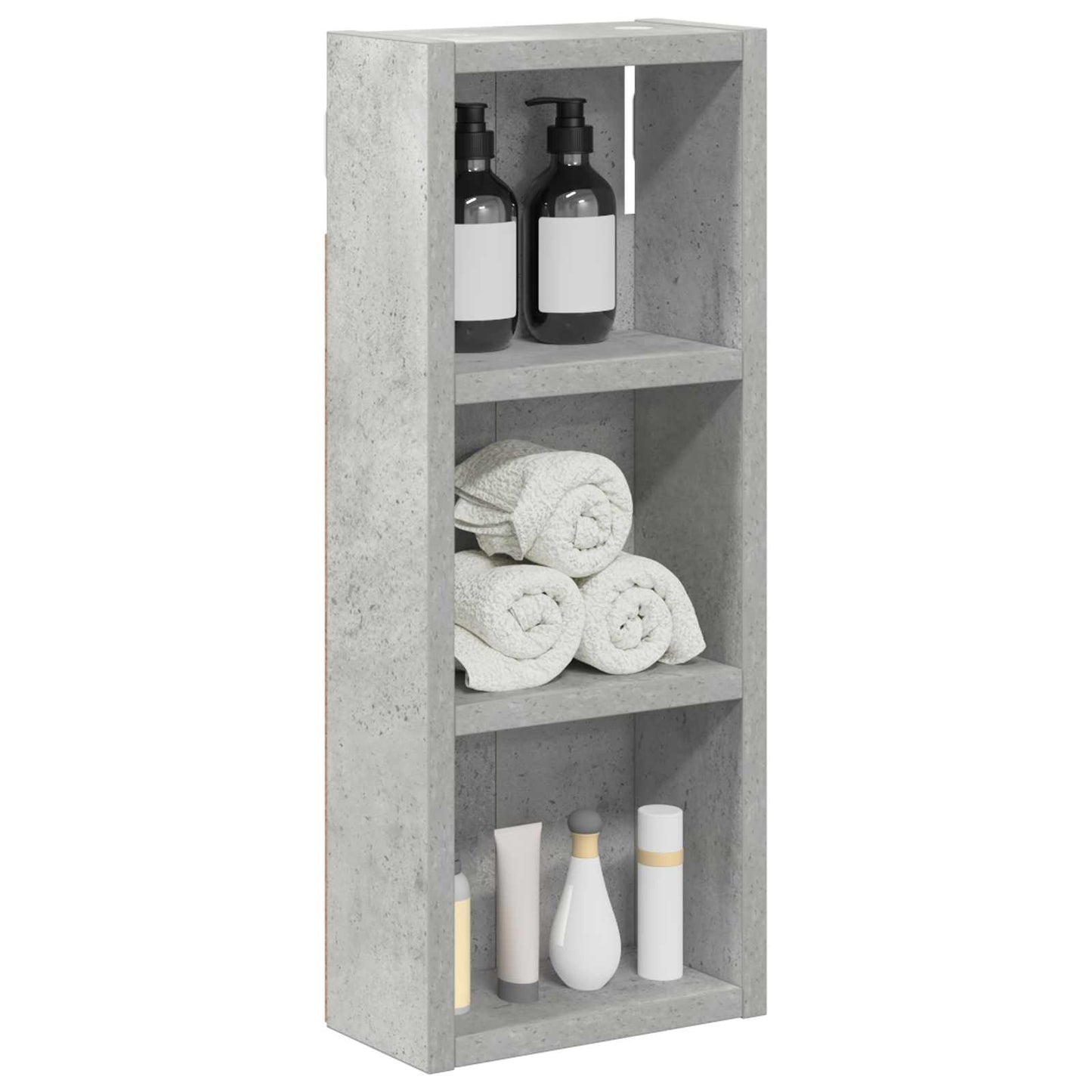 Badkamer wandkast met plank Beton Grijs 20 x 10 x 50 cm