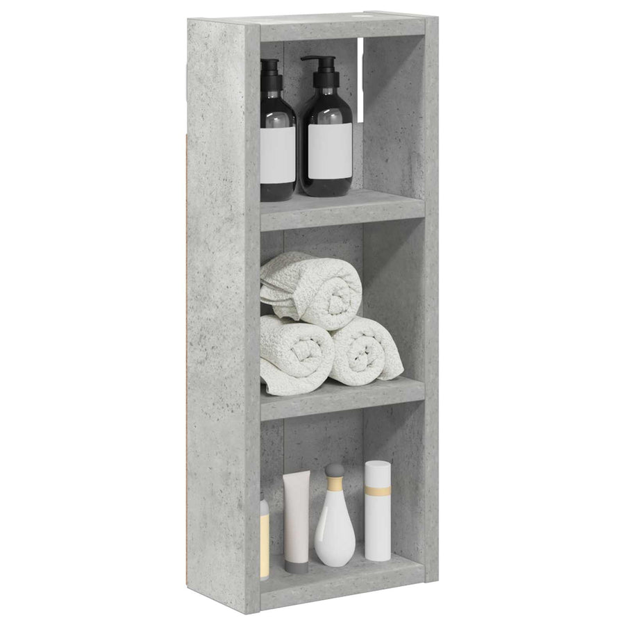 Badkamer wandkast met plank Beton Grijs 20 x 10 x 50 cm