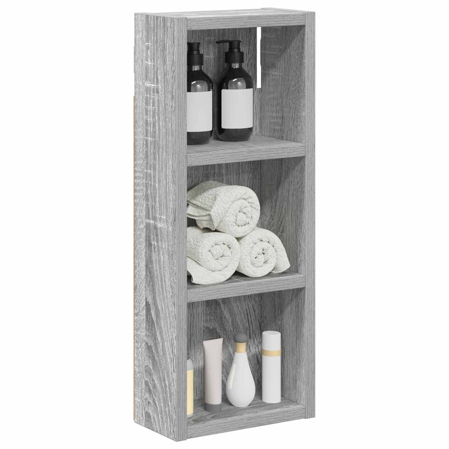 Badkamer wandkast met plank Grijze Sonoma 20 x 10 x 50 cm