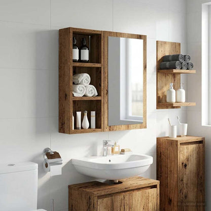 Badkamer wandkast Oudhout 20 x 10 x 50 cm Geconstrueerd hout