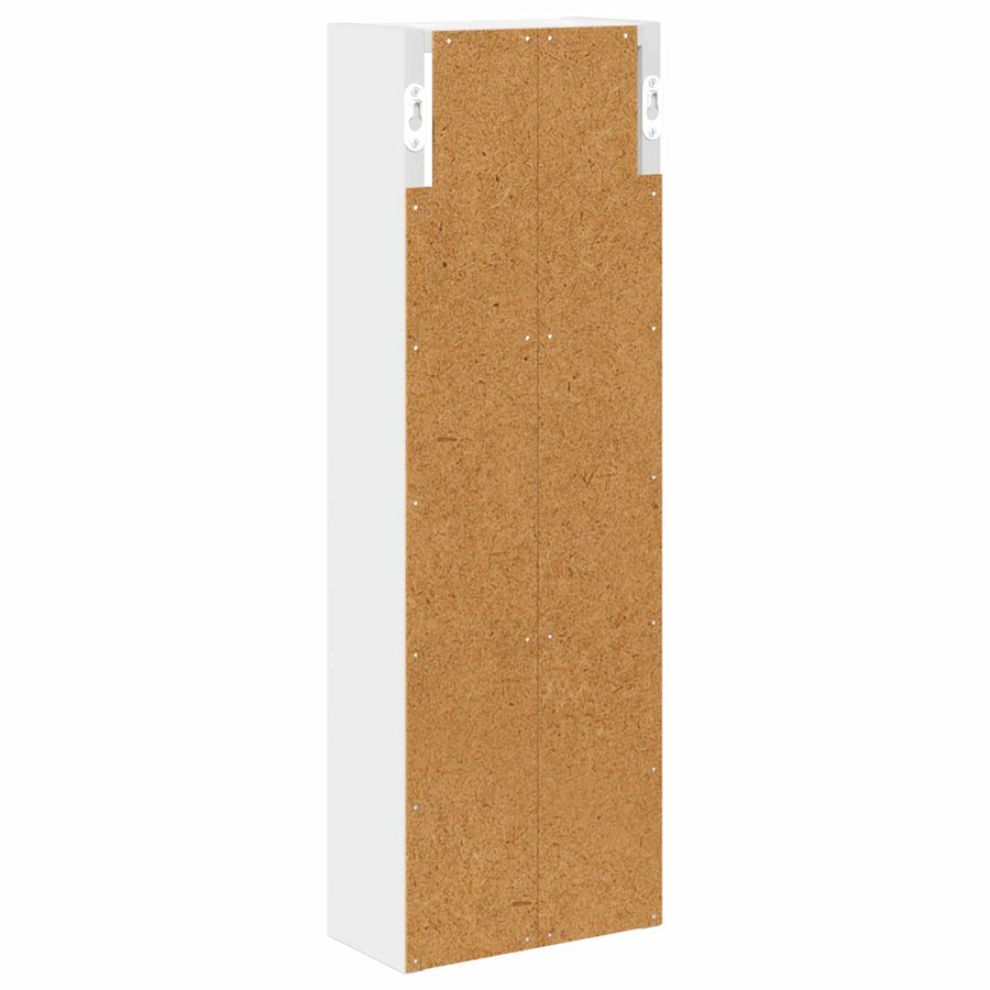 Badkamer wandkast Wit 20 x 10 x 60,5 cm Geconstrueerd hout