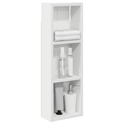 Badkamer wandkast Wit 20 x 10 x 60,5 cm Geconstrueerd hout