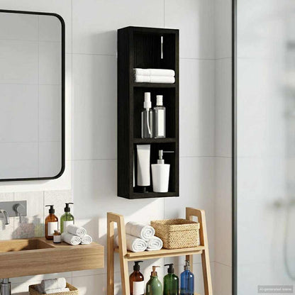 Badkamer wandkast met plank Zwarte Eik 20 x 10 x 60,5 cm