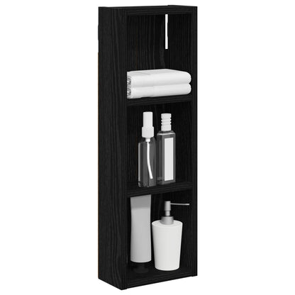 Badkamer wandkast met plank Zwarte Eik 20 x 10 x 60,5 cm