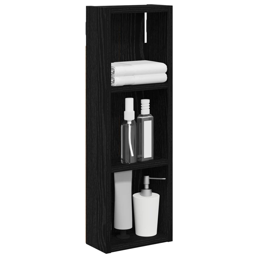 Badkamer wandkast met plank Zwarte Eik 20 x 10 x 60,5 cm