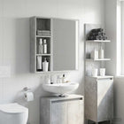 Badkamerwandkast 20x10x60,5 cm beton grijs