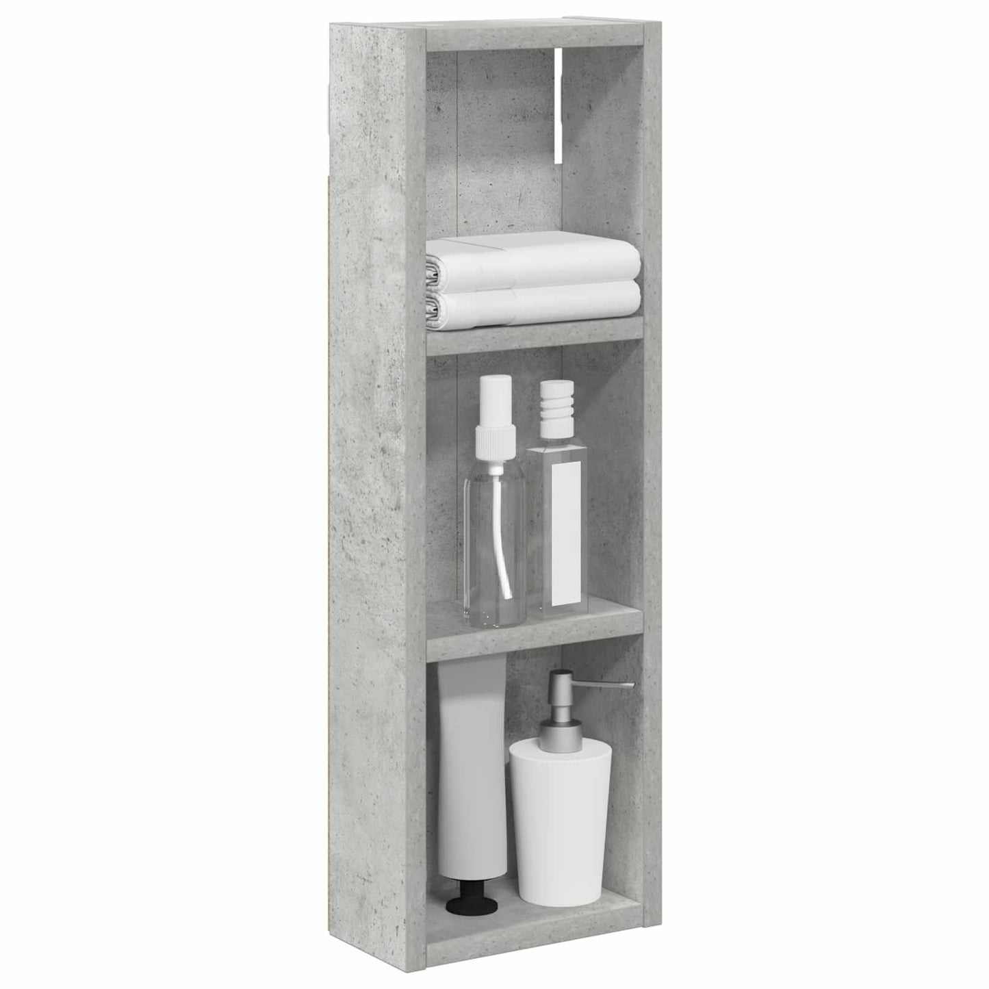 Badkamer wandkast met plank Beton Grijs 20 x 10 x 60,5 cm