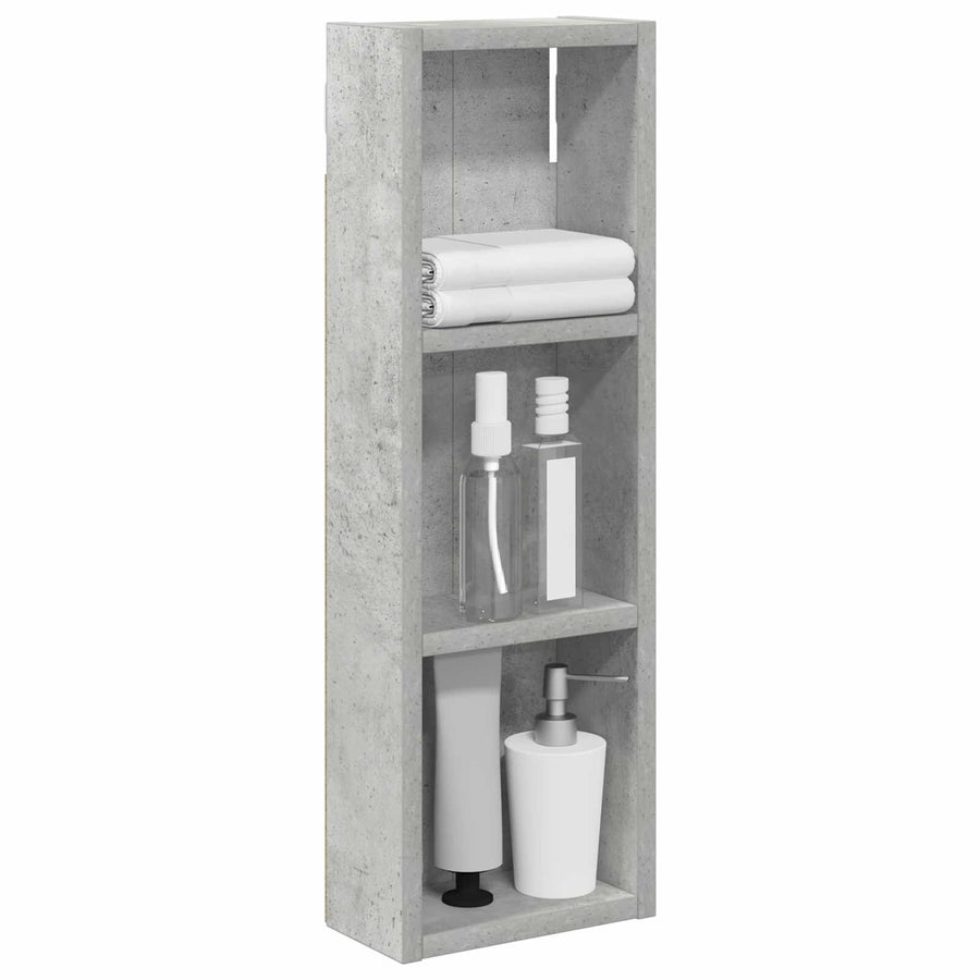 Badkamer wandkast met plank Beton Grijs 20 x 10 x 60,5 cm