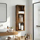 Badkamer wandkast 20x10x60.5 cm gerookt eiken