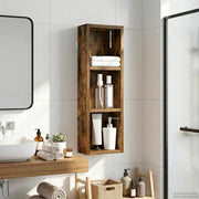 Badkamer wandkast 20x10x60.5 cm gerookt eiken