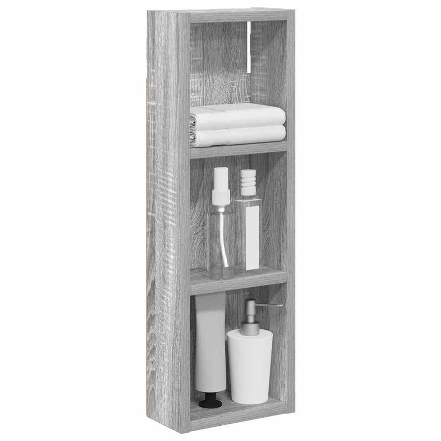 Badkamer wandkast met plank Grijze Sonoma 20 x 10 x 60,5 cm
