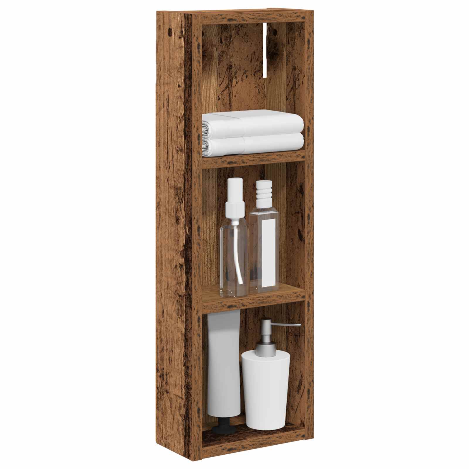 Badkamer wandkast Oudhout 20 x 10 x 60,5 cm Geconstrueerd hout