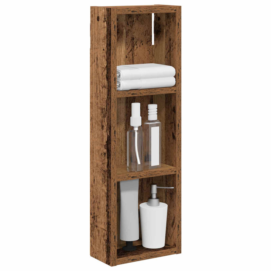 Badkamer wandkast Oudhout 20 x 10 x 60,5 cm Geconstrueerd hout