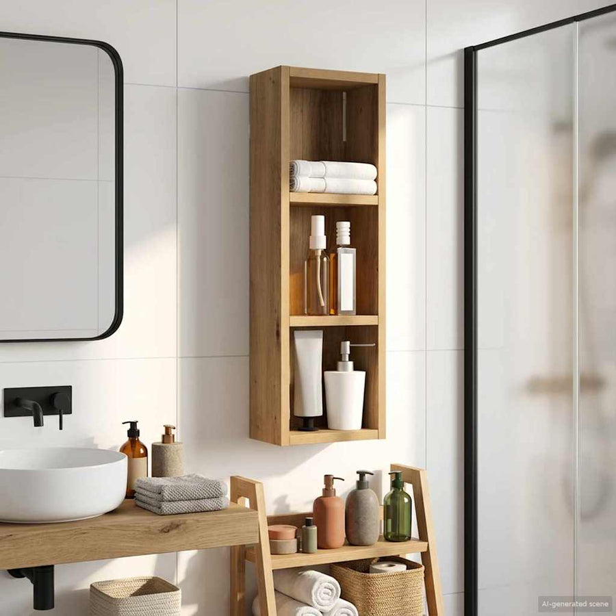 Badkamer wandkast Ambachtelijk eiken 20 x 10 x 60,5 cm