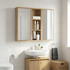 Badkamer wandkast 20x10x60,5 cm geconstrueerd hout