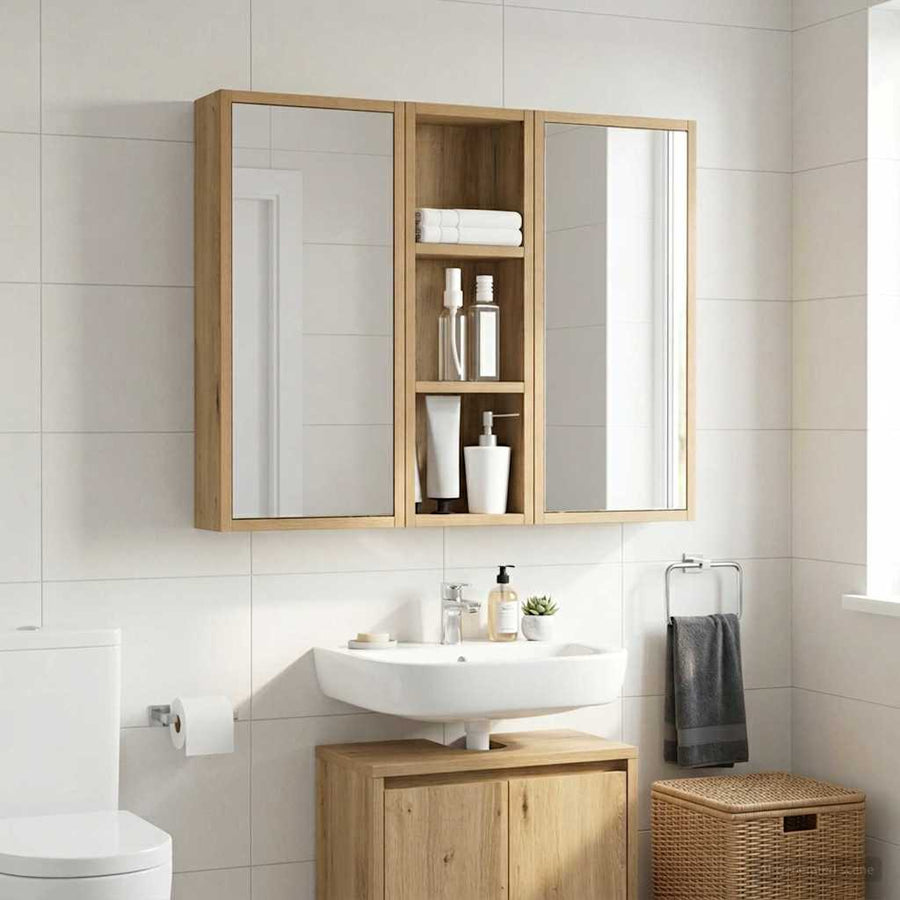 Badkamer wandkast Ambachtelijk eiken 20 x 10 x 60,5 cm