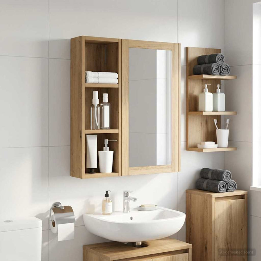 Badkamer wandkast Ambachtelijk eiken 20 x 10 x 60,5 cm