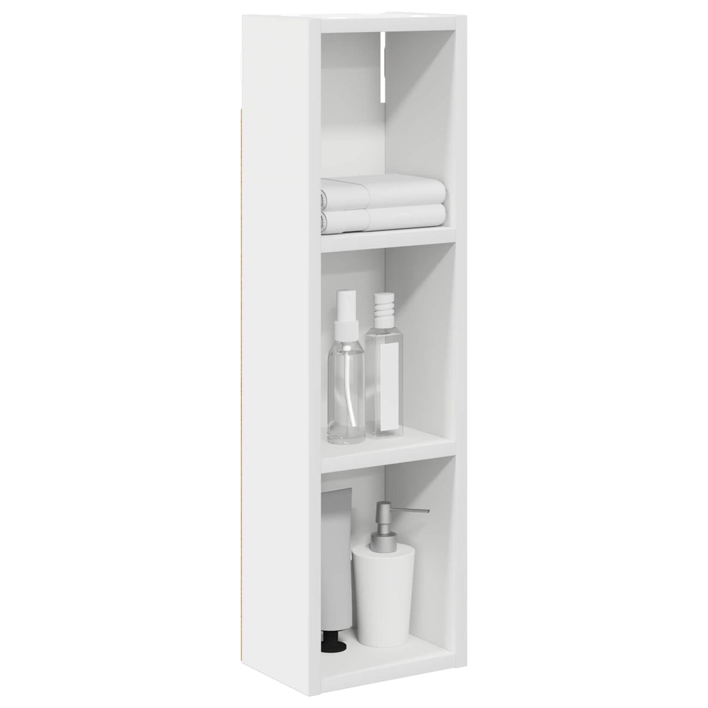 Badkamer wandkast Wit 20 x 14 x 70 cm Geconstrueerd hout