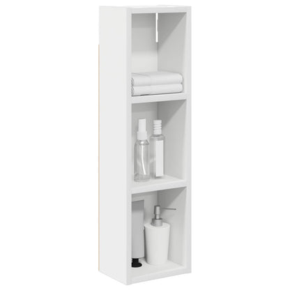 Badkamer wandkast Wit 20 x 14 x 70 cm Geconstrueerd hout