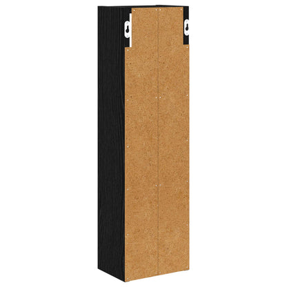 Badkamer wandkast Zwarte Eik 20 x 14 x 70 cm Geconstrueerd hout