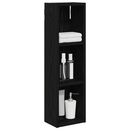 Badkamer wandkast Zwarte Eik 20 x 14 x 70 cm Geconstrueerd hout