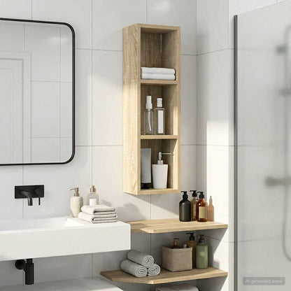 Badkamer wandkast met plank Sonoma Eiken 20 x 14 x 70 cm