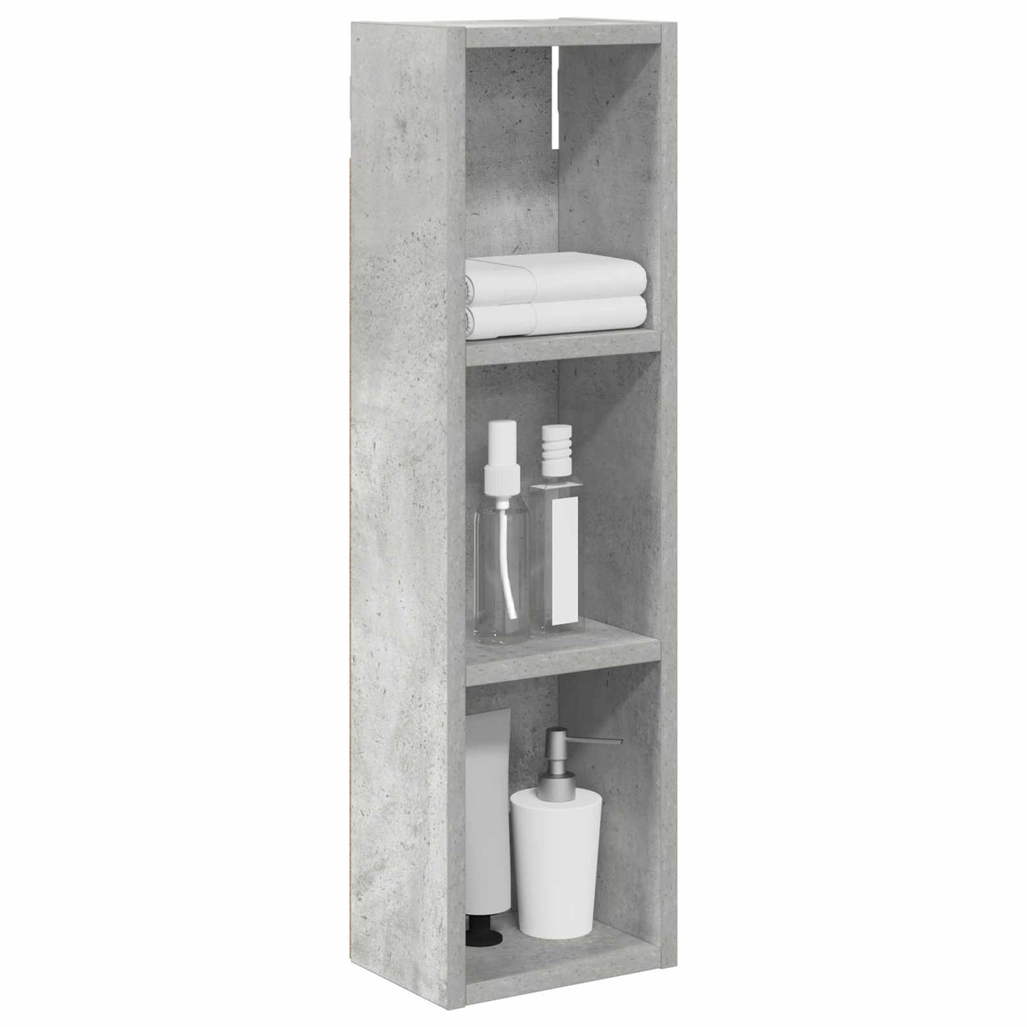 Badkamer wandkast met plank Beton Grijs 20 x 14 x 70 cm