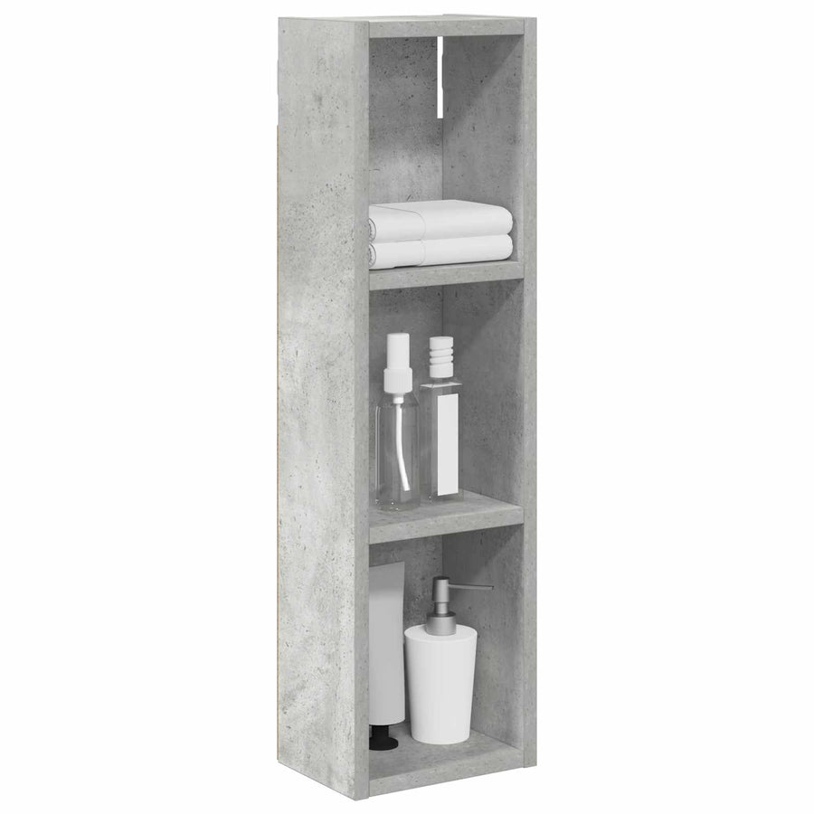 Badkamer wandkast met plank Beton Grijs 20 x 14 x 70 cm