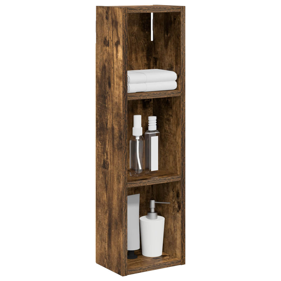 Badkamer wandkast met plank Gerookte Eik 20 x 14 x 70 cm