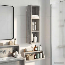 Badkamer wandkast met plank Grijze Sonoma 20 x 14 x 70 cm