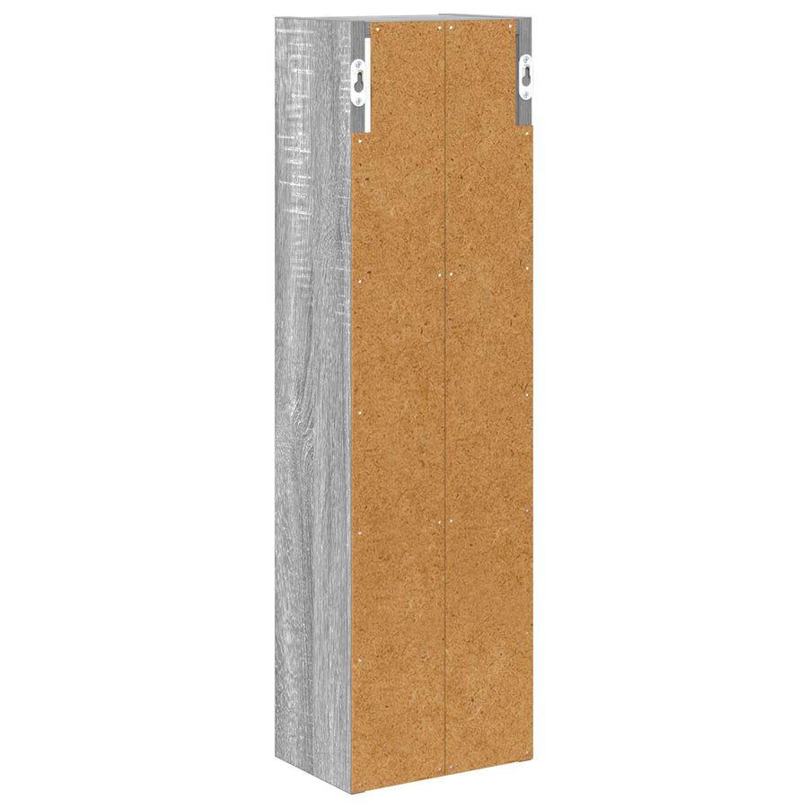 Badkamer wandkast met plank Grijze Sonoma 20 x 14 x 70 cm