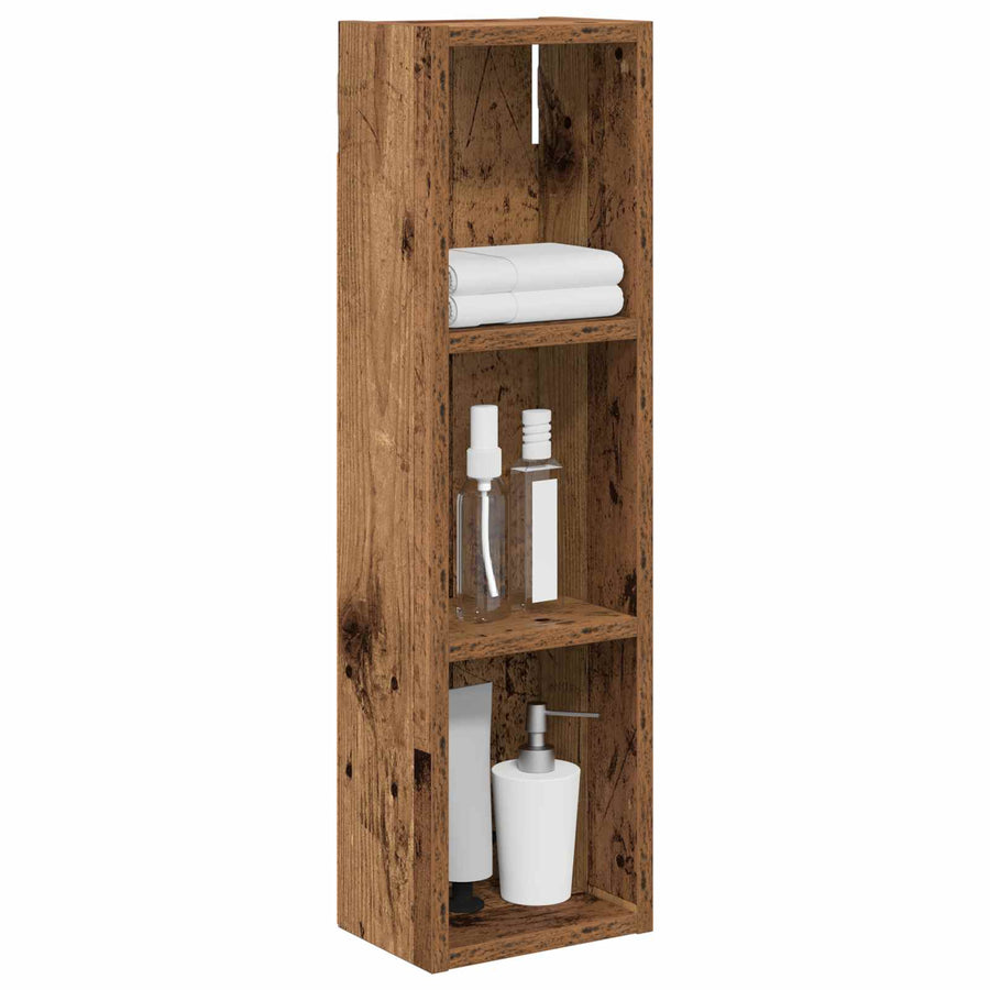 Badkamer wandkast Oudhout 20 x 14 x 70 cm Geconstrueerd hout