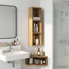 Bathroom wall cabinet with shelf Artisan oak 20 x 14 x 70 cm
