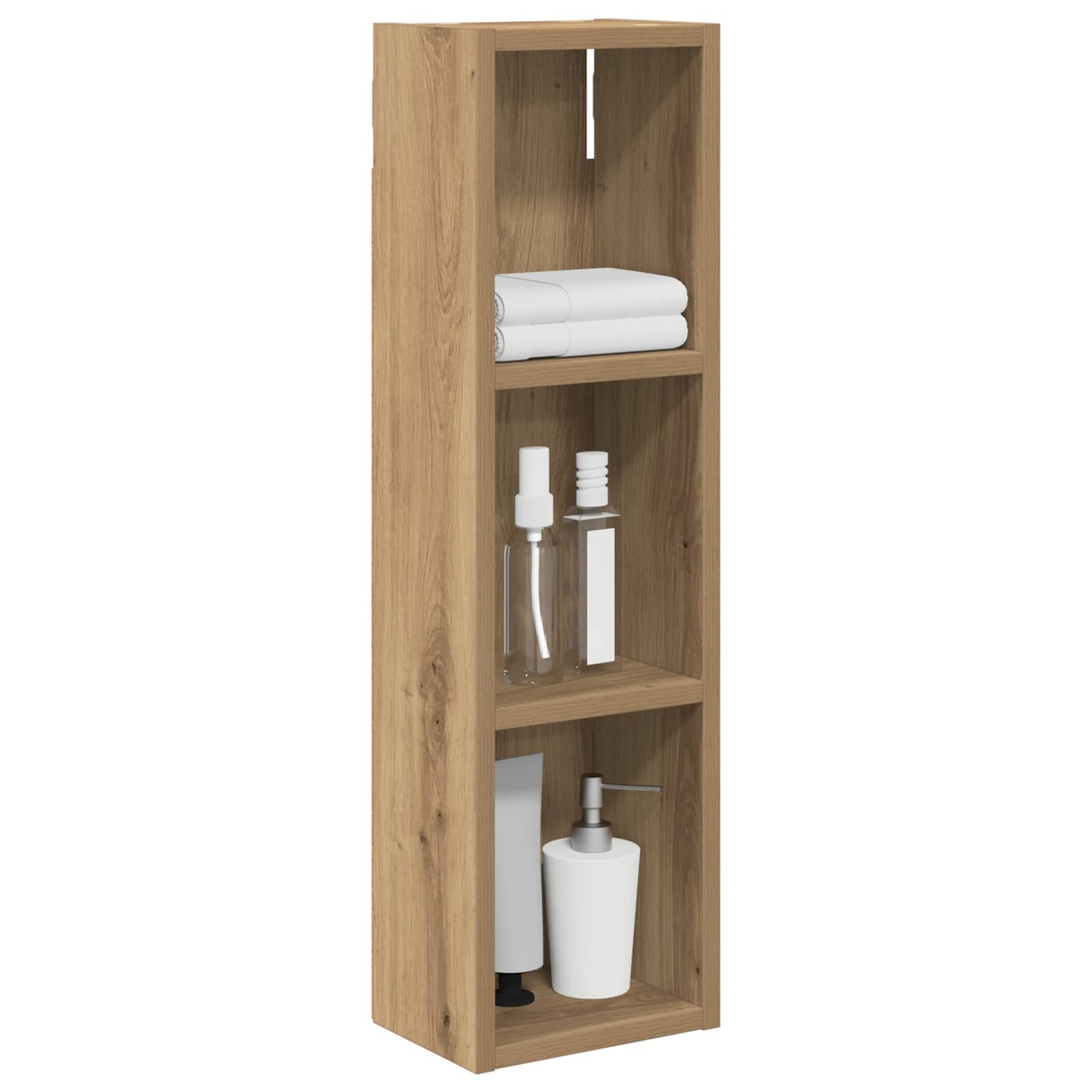 Badkamer wandkast met plank Ambachtelijk eiken 20 x 14 x 70 cm