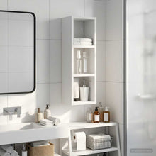Badkamer wandkast Wit 20 x 16 x 62,5 cm Geconstrueerd hout