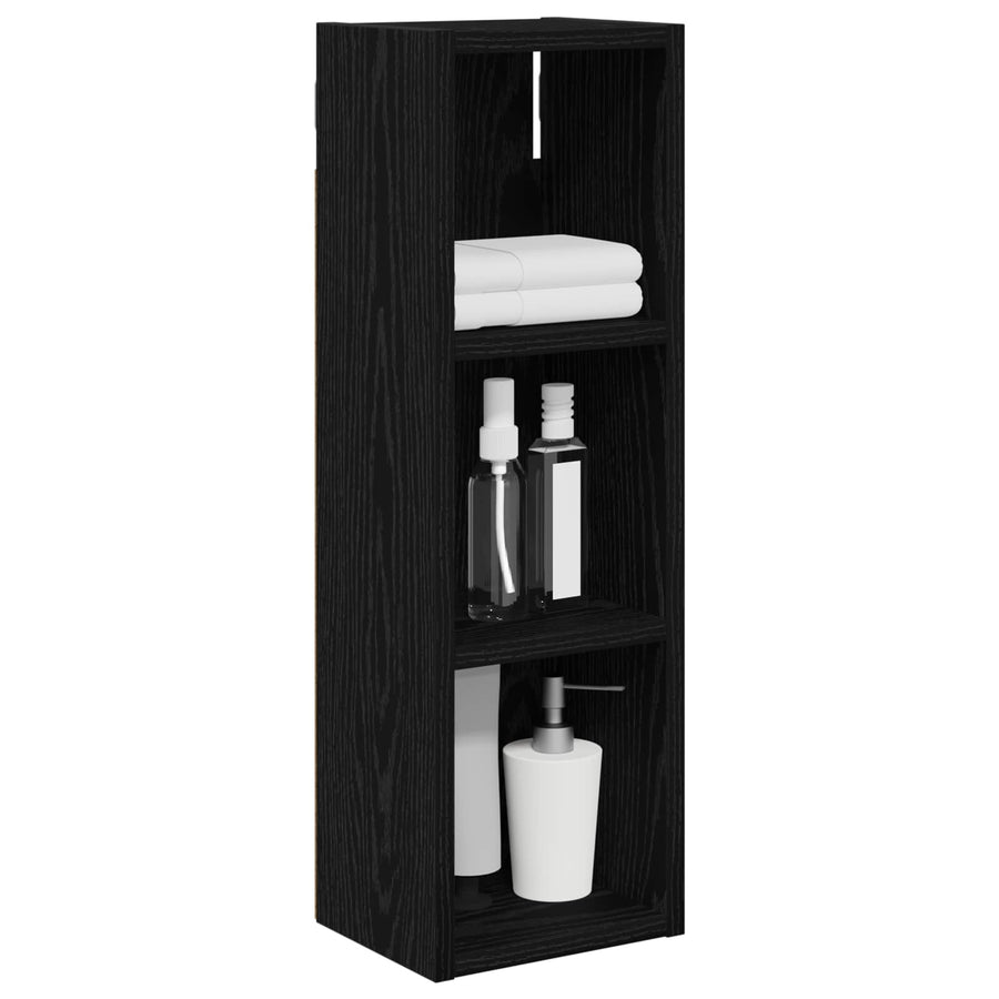 Badkamer wandkast met plank Zwarte Eik 20 x 16 x 62,5 cm